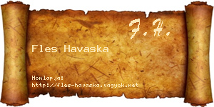 Fles Havaska névjegykártya